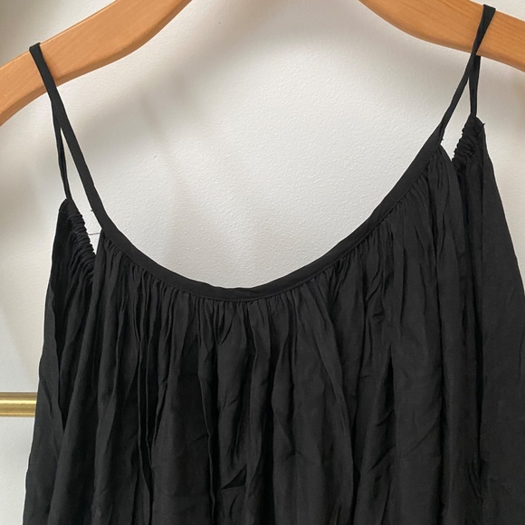 Marsea Sleeveless Summer Black Maxi Patio Vacation Beach Dress Pockets One Size - Picture 4 of 9